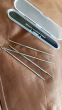 ATOMUS 4 unids/set eliminación de acné agujas de acero inoxidable Facial Blackhead punto grano removedor Extractor herramienta para cuidado de la cara