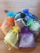 50 unids/lote 5x7cm 7x9cm 9x12cm 10x15cm Cordón de Organza bolsas joyería bolsas de embalaje de caramelo de la boda al por mayor de regalos bolsas