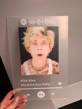 Tablero acrílico personalizado con Base de soporte, código de Spotify personalizado, placa de álbum de fotos de aniversario, fotos personales/Álbum de regalo