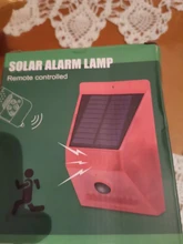 Lámpara de alarma Solar con Control remoto, alarma de seguridad, Alarma de Sensor de movimiento, Sensor de movimiento PIR de sirena, Detector para patio de casa al aire libre