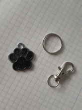 Placa de identificación personalizada con huella de perro, accesorio para Collar, placa de identificación