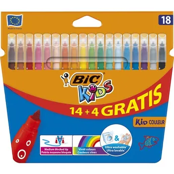 BIC Kids Couleur (Ultra Washable) Felt Paint Pen 14 + 4 Color 
BIC Kids Couleur (Ultra Washable) Felt Paint Pen 14 + 4 Color
