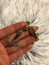 SUMENG-pulsera de bolsillo de Snitch Dorada para hombre y mujer, de moda, alas de tono Retro Vintage, regalo al por mayor, novedad de 2021