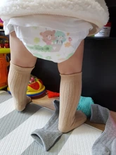 Lawadka-Calcetines de algodón hasta la rodilla para niña, medias de rayas para bebé niña hasta la rodilla, de invierno para niño, moda para niño