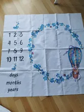 Manta de crecimiento mensual para bebé recién nacido, accesorios de fotografía, Fondo de tela para alfombra, accesorios de fotografía