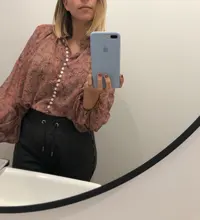 KPYTOMOA 2020 mujeres de moda estampado de Cachemira pantalones blusas manga linterna bajo elástico camisas Chic Tops