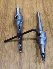 HCS-Juego de brocas avellanadas de 5 flauta, conjunto para carpintería, conjunto para taladro de banco tornillo de escariador Woo, herramienta de 3-6mm