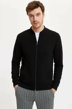 DeFacto Man's Cardigan Coats Men's Spring Black Top Coats Men's Zipper Coats Men's Casual Bolero Coat-M8172AZ20SP 
DeFacto Man's Cardigan Coats Men's Spring Black Top Coats Men's Zipper Coats Men's Casual Bolero Coat-M8172AZ20SP