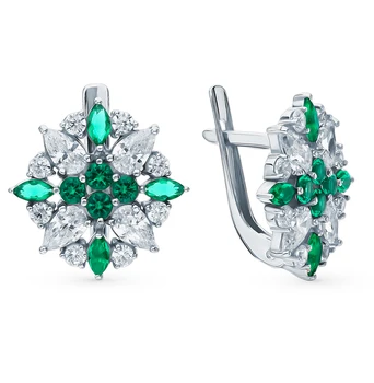 Silver earrings with cubic zirconia and quartz synthetic sunlight sample 925
Silver earrings with cubic zirconia and quartz synthetic sunlight sample 925