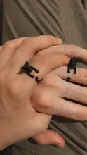 Anillo ajustable para gato, anillos de animales, joyería para hombre y mujer
