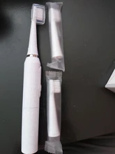 Cepillo de dientes eléctrico para pareja, ultrasónico, no recargable, de pelo suave, automático, impermeable, 2 cabezales, conjunto de viaje