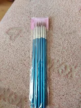 Pincel de nailon para pintura artística, 10 Uds., acrílico, acuarela, punta fina redonda, R9JB