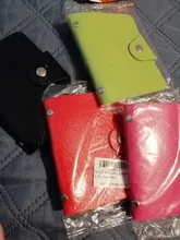 Tarjetero con hebilla de cuero PU para hombre y mujer, Cartera de viaje, tarjetero de identificación de negocios, a la moda, AIC88