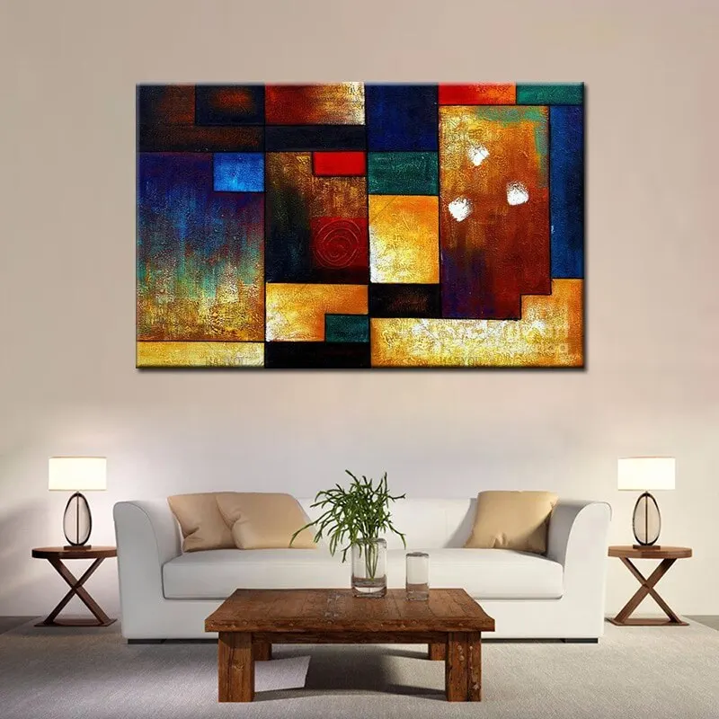 Colorful Geometric painting Wall Art Oil Painting on Canvas Acrylic Painting for Living Room Home Decor Caudros Decoration
Colorful Geometric painting Wall Art Oil Painting on Canvas Acrylic Painting for Living Room Home Decor Caudros Decoration