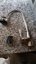 Caño giratorio de 360 grados para cocina, grifo de lavabo de un solo Mango, mezclador de pulverización extraíble de latón macizo ajustable, montado en cubierta