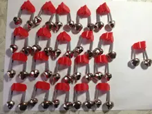 10 unids/lote mordedura alarmas pesca rod campanas de abrazadera de barra protector de esquina de las campanas de pesca accesorio ABS aire libre YJ-231 de Metal