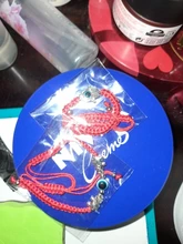 Pulsera trenzada de cordel rojo de la suerte para hombre y mujer, Simple, hecha a mano, azul turco, cuentas de ojo malvado, joyería de amistad