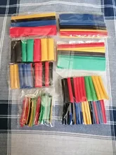 Juego de tubos de poliolefina, termorretráctiles surtido de tubos, aislamiento de cables, QJS Shop, 164 Uds.