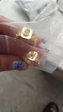 2021 de moda Hiphop ajustable de oro de 14k zirconia chapado AAA A-Z carta anillo reloj cuadrado declaración inicial de oro anillos para las mujeres