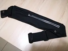 Riñonera para correr ajustable, negra, ultraligera, deportiva, bolsa con cierre, Fitness, Yoga, riñonera Invisible para teléfono