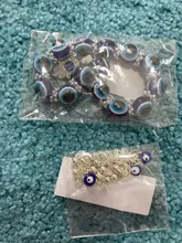 De moda de Color de plata azul de mal de ojo Hamsa la mano de Fátima Palm pulseras para las mujeres de la pulsera del encanto de estilo étnico joyería hecha a mano