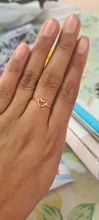 Kpop-Anillos anudados para mujer, anillo Simple hueco en forma de corazón, apertura ajustable, corazón de melocotón