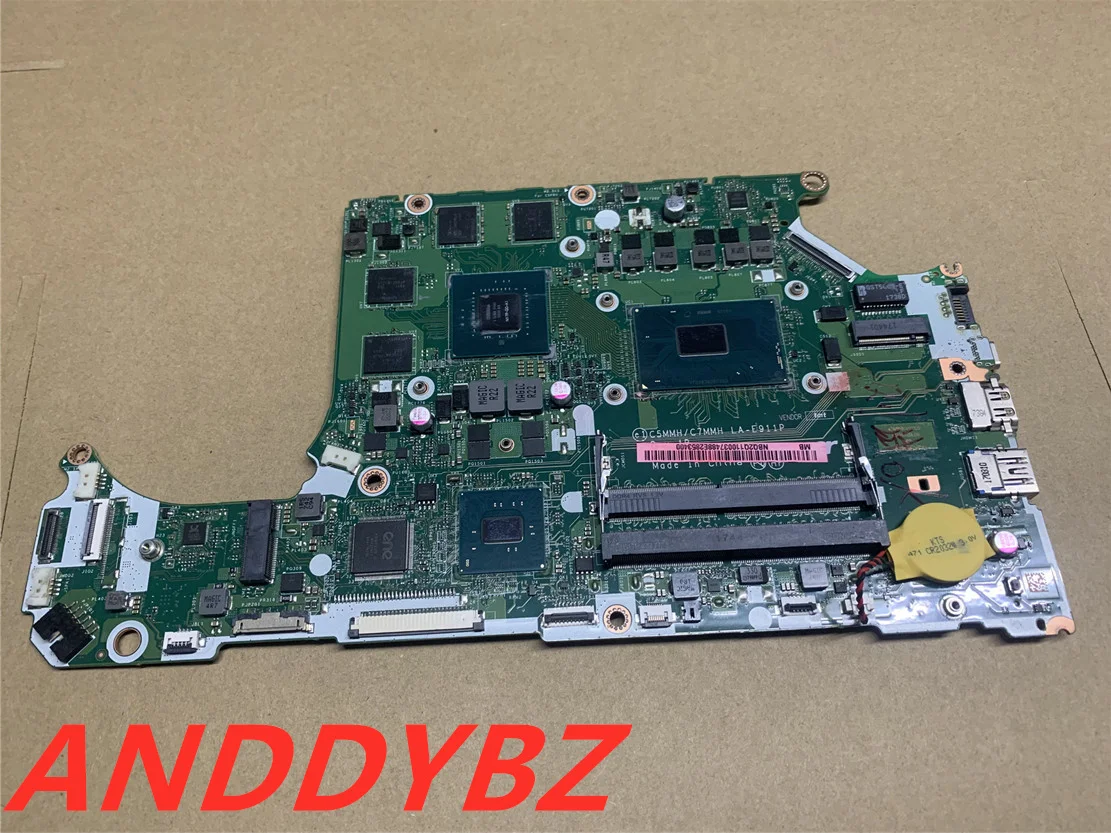 C5MMH/C7MMH LA-E911P для ACER AN515-51 A715-71G G3-572, материнская плата для ноутбука с I5-7300HQ и GTX1050M NBQ2Q11003
C5MMH/C7MMH LA-E911P для ACER AN515-51 A715-71G G3-572, материнская плата для ноутбука с I5-7300HQ и GTX1050M NBQ2Q11003