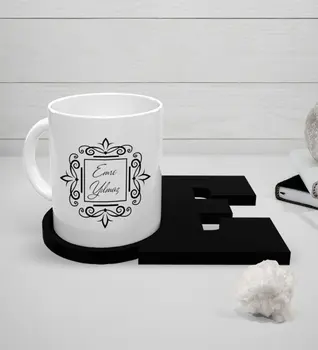 Personalized White Mug and Letter Black Coaster Set
Personalized White Mug and Letter Black Coaster Set