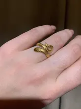 Anillo de oro euroamericano para mujer, anillos de acero inoxidable, anillos abiertos para mujer, joyería de cadena de acero inoxidable