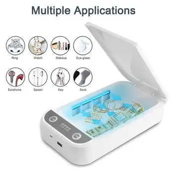 UV Lights Portable UV Face Mask Sterilizer Cellphone Disinfection Box For Any Small Items Sterilizing
UV Lights Portable UV Face Mask Sterilizer Cellphone Disinfection Box For Any Small Items Sterilizing