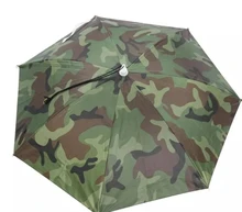 Sombrilla portátil para la lluvia, sombrero verde militar plegable para Pesca al aire libre, sombrilla impermeable para acampar, sombreros de Pesca, sombreros para la cabeza de playa