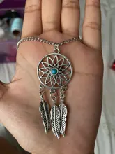 Collar de atrapasueños de aleación o acero inoxidable para mujer, collar de atrapasueños con pluma étnica Bohemia para Yoga, Mandala indio, Lotus, atrapasueños