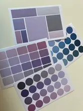 Journamm-pegatinas de índice de color de lunares morandy, Bloc de notas, álbum de recortes, diario, creación de tarjetas felices, decoración, pegatinas de sellado, 76 Uds.