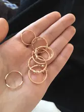 Yobest-Conjunto de anillos Vintage bohemios para mujer, juego de sortijas geométricas con forma de media Luna Dorada para mujer, conjunto de anillos con personalidad de cristal, regalo de joyería para fiesta