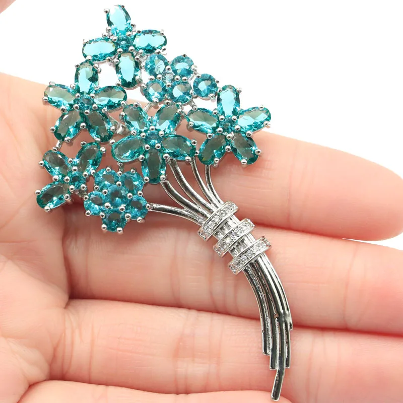 72x40mm Big European Design 15g Created Blue Aquamarine Druzy Flowers Jewelry Women Silver Pendant 
72x40mm Big European Design 15g Created Blue Aquamarine Druzy Flowers Jewelry Women Silver Pendant