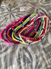 Gargantilla Bohemia con cuentas de barro colorido para la playa collar de arcilla polimérica Boho Arco Iris joyería ajustable para mujeres y niñas