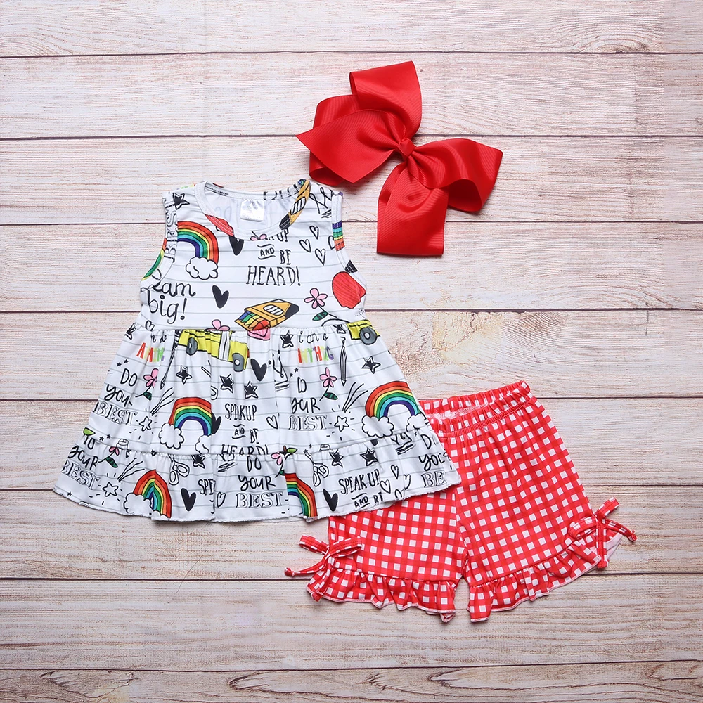 Boutique Baby Clothes Girl Clothing Set Summer Cartoon Letter Clothes For Kid Short Sleeve Embroidery Outfits Childrens Clothing
Boutique Baby Clothes Girl Clothing Set Summer Cartoon Letter Clothes For Kid Short Sleeve Embroidery Outfits Childrens Clothing