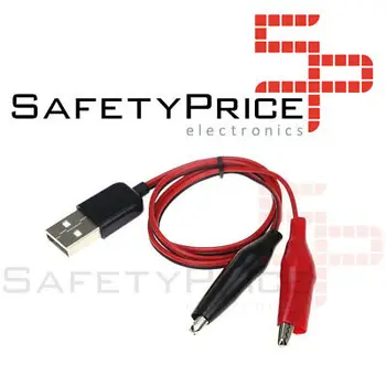 USB CABLE to crocodile clips Power 5V Arduino Electronica raspberry berrypi 
USB CABLE to crocodile clips Power 5V Arduino Electronica raspberry berrypi