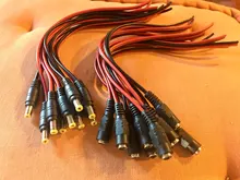 Conectores de CC de 12V y 5A, Cable de alimentación de 5,5x2,1mm, conector macho y hembra para cámara de seguridad CCTV, conectores adaptadores de corriente