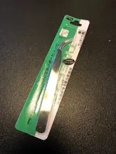 Pinzas para cejas rectas y curvadas de acero inoxidable, pinzas para pestañas falsas, pinzas para recoger gemas y diamantes de imitación, color negro