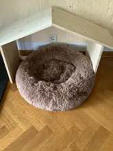 Cama de perro suave juguetes de peluche Donut sátiro ronda perro perrera Ultra lavables suaves perro gato cojín de cama de sofá cálido Venta caliente
