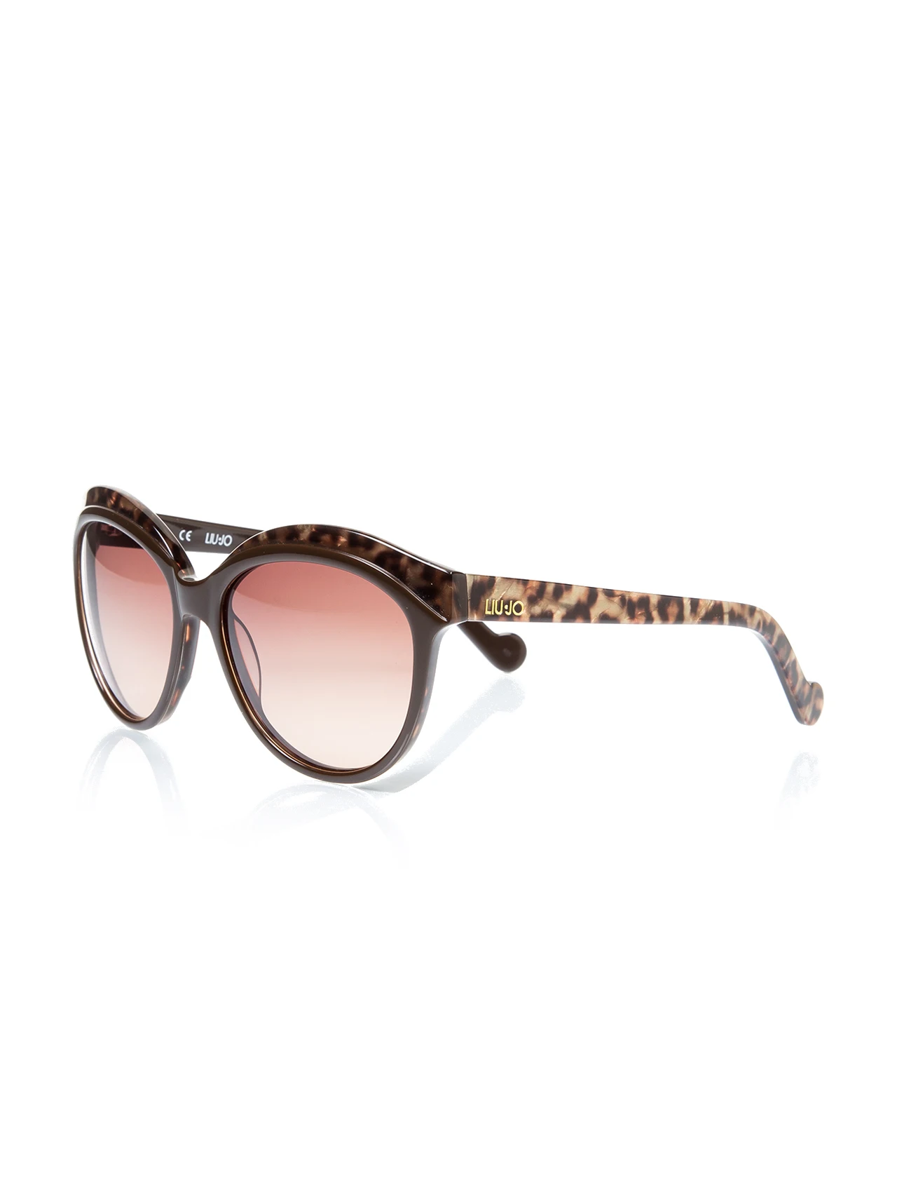 

Women's sunglasses lj 623 210 bone Brown organic oval cat eye 56-17-135 liu jo