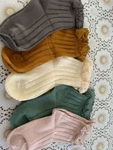 Calcetines tobilleros con volantes para bebé recién nacido, calcetín de algodón para niño pequeño, calcetines de verano de tubo medio para niño y niña