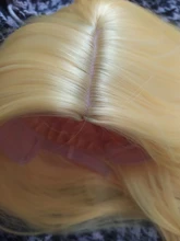 Pelucas sintéticas de fiesta para mujeres negras, pelo liso corto de color rubio de 14 pulgadas para fiesta Popular y estampada, de parte media, Cosplay, Bob