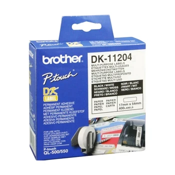 

Multipurpose Printer Labels Brother DK11204 17 x 54 mm White
