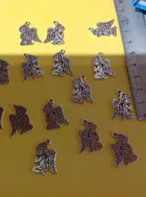 15 unids/lote Ángel plateado plata pulseras encanto colgantes joyería de moda hacer hallazgos DIY hechos a mano encantos I228