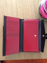 Billetera de cuero genuino con bloqueo RFID para mujer, Cartera de cuero de señora, diseño de marca de lujo, de cuero de cera de aceite, monedero