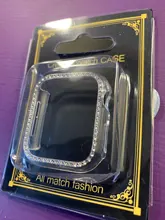 Funda protectora de diamante para Apple watch, carcasa de 44mm, 40mm, 42mm y 38mm para Apple watch band 5 4 3 2 1