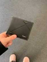 Cartera corta de piel sintética para Hombre, tarjetero, Masculina, Portafoglio, Uomo