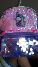 Sunveno mochila infantil para niñas bolsa preescolar para guardería primaria-Lentejuelas reversibles, unicornio, regalo ligero